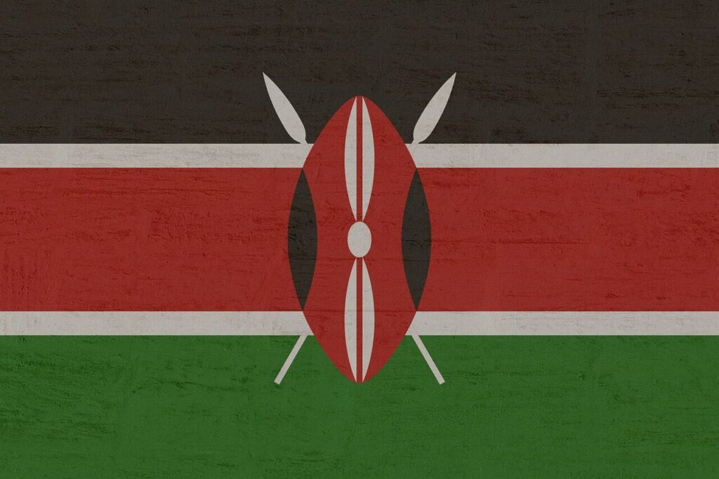 kenya, banner, flag, international